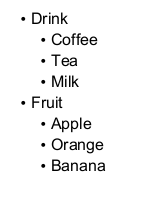 Nested Unordered List