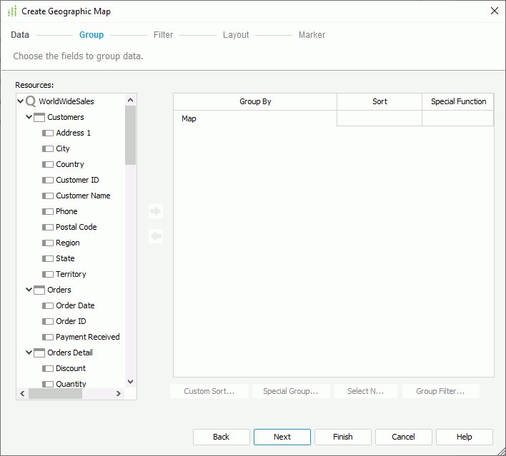 Create Geographic Map - Group