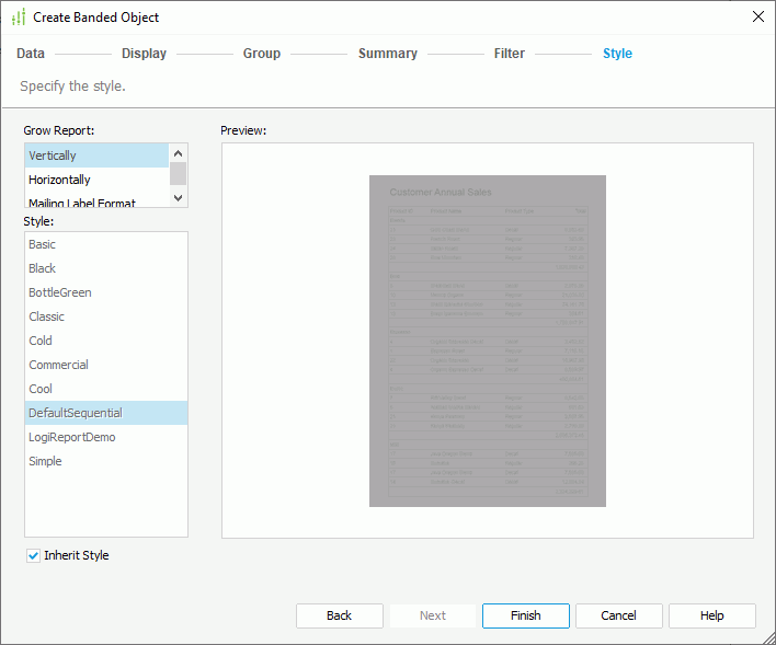 Create Banded Object - Style