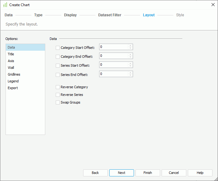 Create Chart - Layout